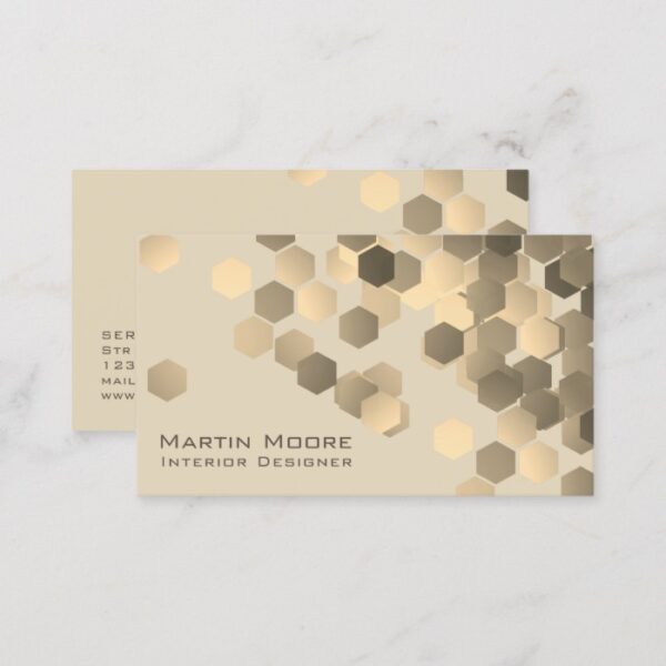 Abstract elegance geometric pattern stylish cover business card