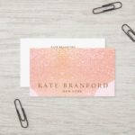 Abstract Rose Gold Glitter Rose Gold Beauty Salon Business Card