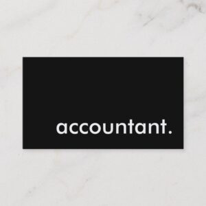 accountant. business card