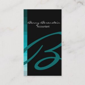 Accountant Business Card Monogram