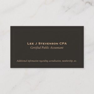 Accountant CPA Business Card