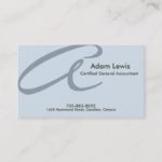 Accounting Business Card – Monogram