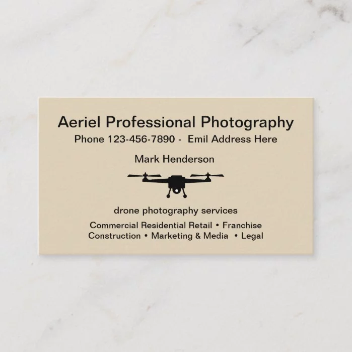 Aerial Drone Photography Business Card