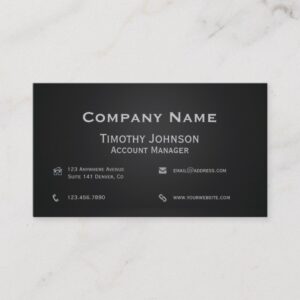 All Business Black Business Card