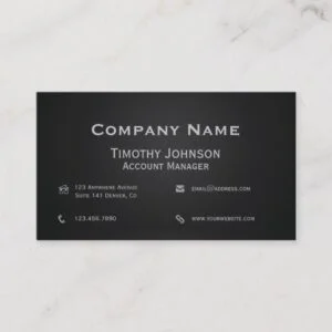 All Business Black Business Card