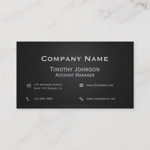 All Business Black Business Card