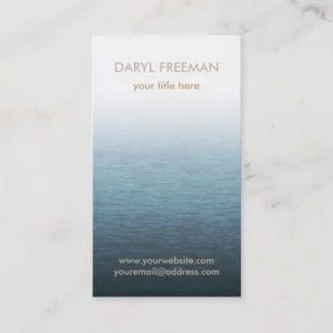 Aqua Coloured Ombre Business Card
