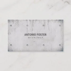 Architect Interior Designer Exposed Concrete Wall Business Card