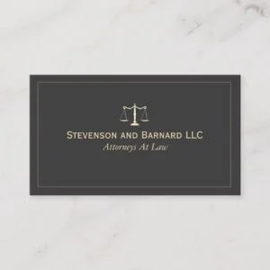 Attorney at Law Black Business Card