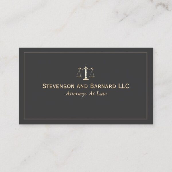 Attorney at Law Black Business Card