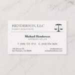 Attorney at Law Black Scale Business Card