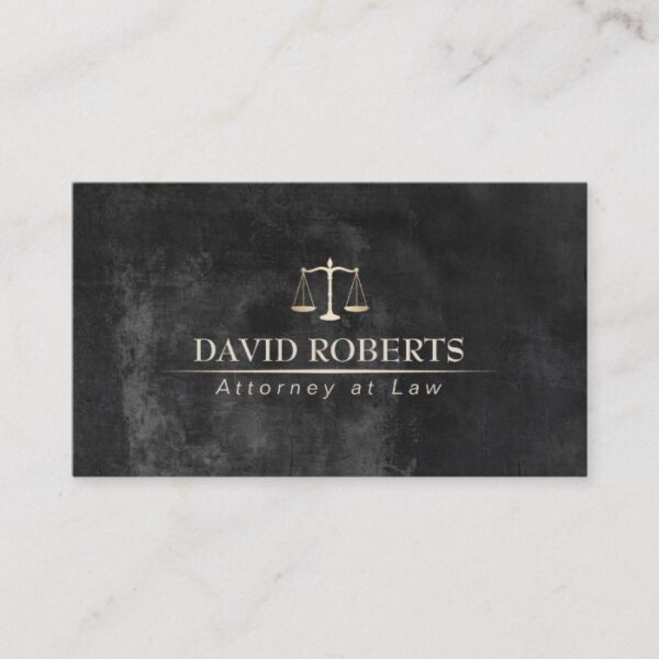 Attorney at Law Classy Chalkboard Lawyer Business Card