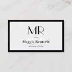 Attorney at Law – Clean Stylish Monogram Business Card