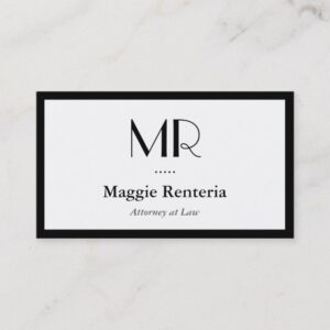 Attorney at Law - Clean Stylish Monogram Business Card