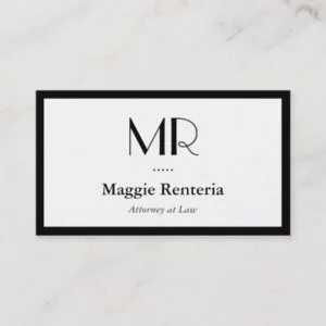 Attorney at Law - Clean Stylish Monogram Business Card