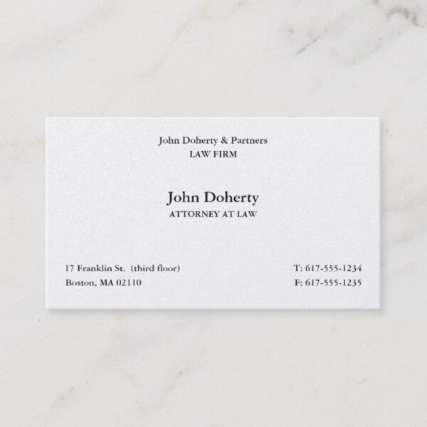 Attorney at Law I Scales of Justice Business Card