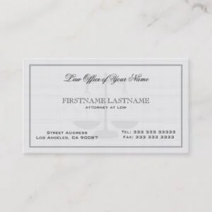 Attorney At Law Office Simple Linen  Texture Business Card