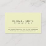 Attorney at Law – Yellow Minimal Business Card