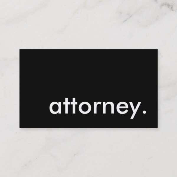 attorney. business card