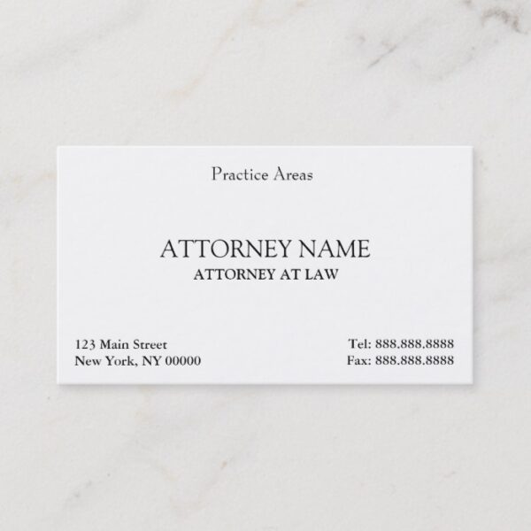Attorney Elegant Clean Business Card