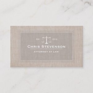 Attorney Justice Scale Traditional Vintage Style Business Card