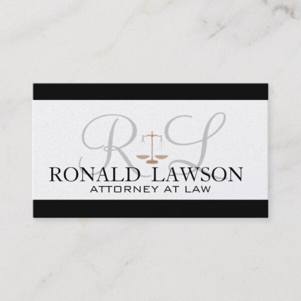 Attorney Lawyer Business Cards Monogram
