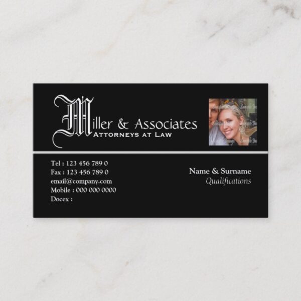 Attorney lawyer law legal PERSONALIZE Business Card