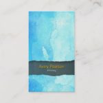 Attorney Lawyer Legal Law Blue Watercolor Wash Business Card