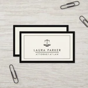 Attorney Legal Lawyer Black Scale Professional Business Card