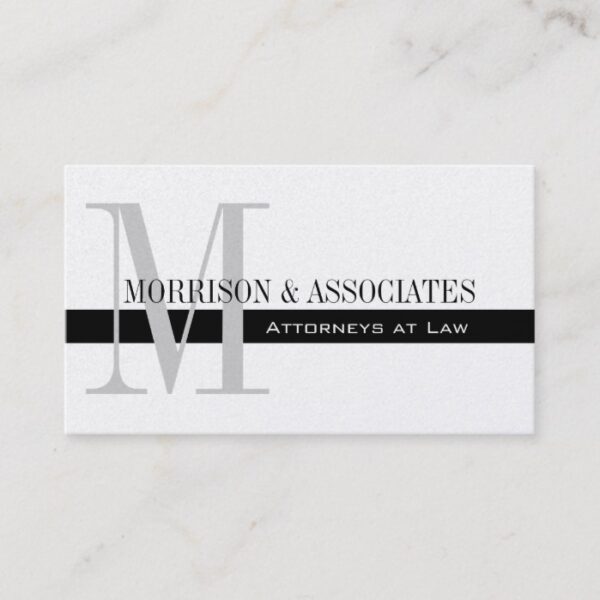 Attorney Professional Business Card Platinum