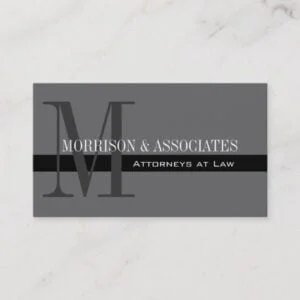 Attorney Professional Business Cards Grey