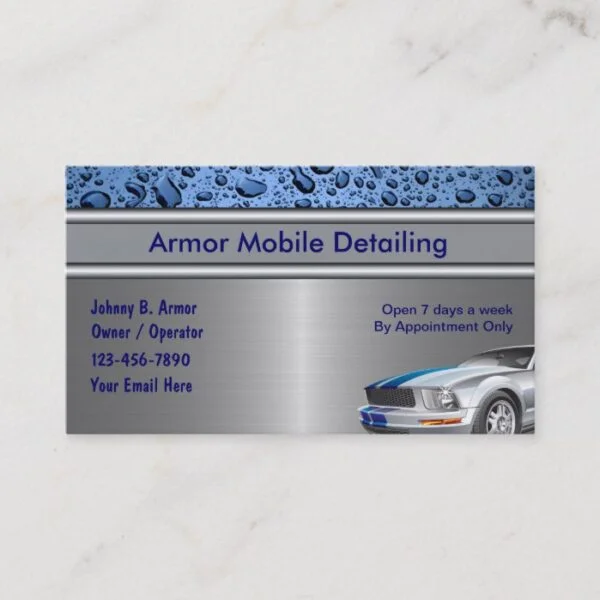 Auto Detailing Business Cards