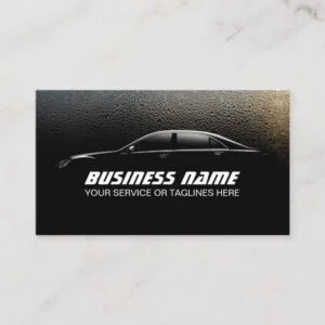 Auto Detailing Water Drops Professional Car Business Card