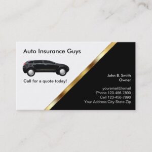Auto Insurance Business Cards