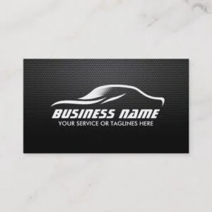 Auto Repair Dark Metal Automotive Business Card