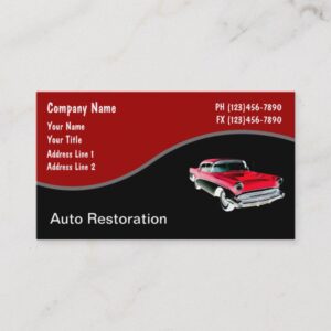 Automotive Business Cards Retro