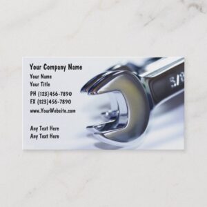 Automotive Mechanic Wrenches Design Business Card