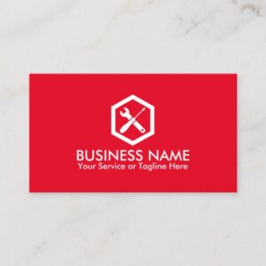 Automotive Modern Red Professional Auto Repair Business Card