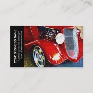 Automotive Red Classic Car Auto Painting Biz Business Card