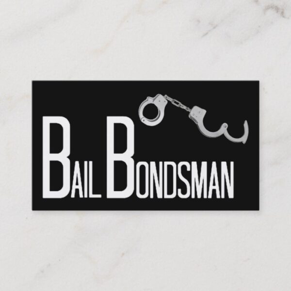 Bail Bondsman Black Simple Business Card