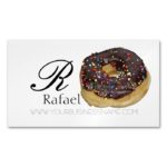Bakery Donut Elegant Name Monogram Business Business Card Magnet