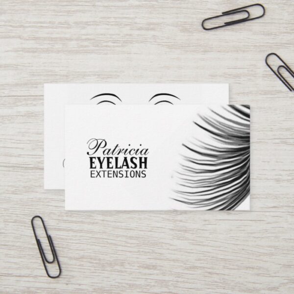 Beautiful Eyelash Extensions Business Cards