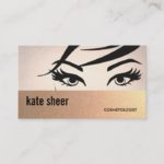 Beautiful Eyelashes and Brows Cosmetologist Business Card