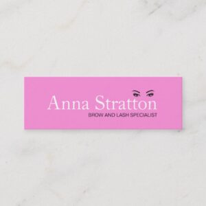 Beautiful Eyes Pink Lash and Brows Mini Business Card
