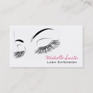 Beautiful long eyelashes Lash Extension Business Card