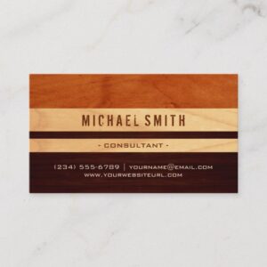 Beautiful Wood Grain Stripes - Professional Unique Business Card