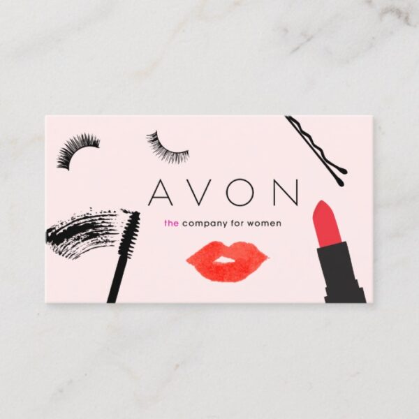 Beauty Biz Avon Representative Pink Business Card
