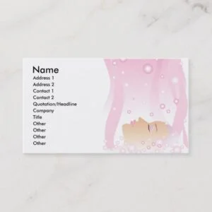 Beauty Pink Bubbles Business Card