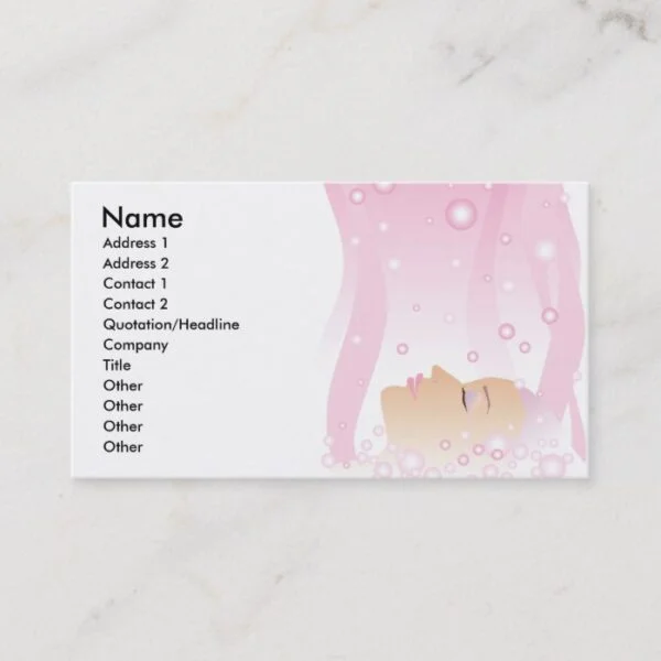 Beauty Pink Bubbles Business Card