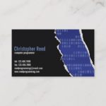 Binary Rip – Blue Business Card